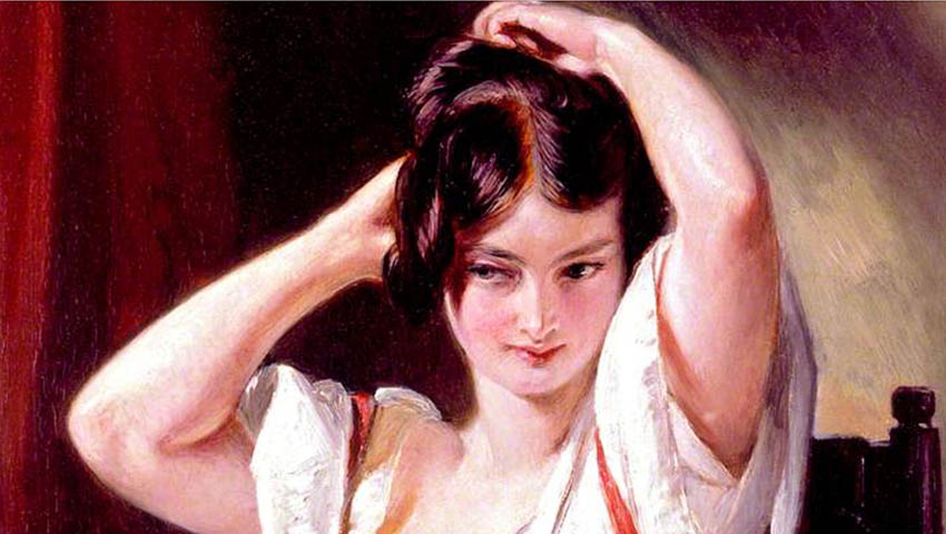 Pintura dama y su peinado - Historias Cortas